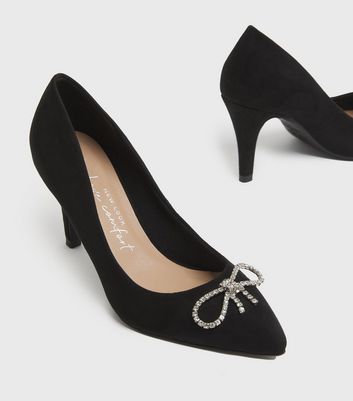 New look black hot sale court shoes