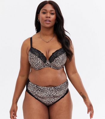 plus size leopard bra