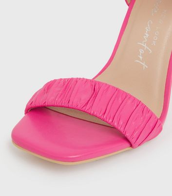 Public Desire Pink Double Platform Block Heel Sandals | New Look