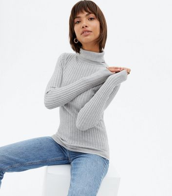 womens ribbed roll neck jumper