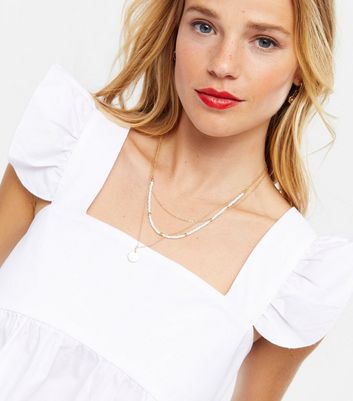 new look white poplin dress