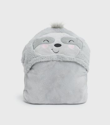 grey hooded blanket