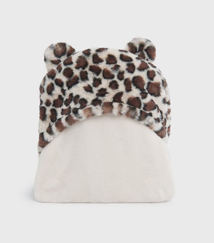 Brown Leopard Print Fluffy Blanket Hoodie | New Look