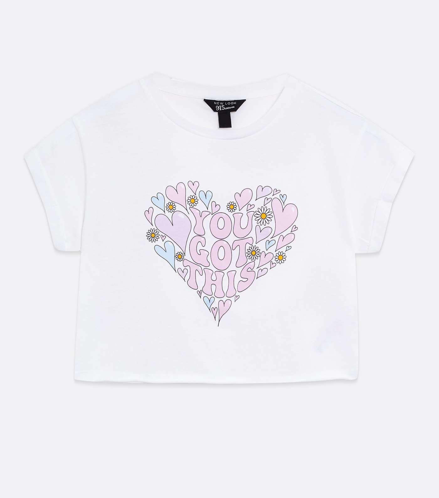 Girls White You Got This Heart Logo T-Shirt Image 5