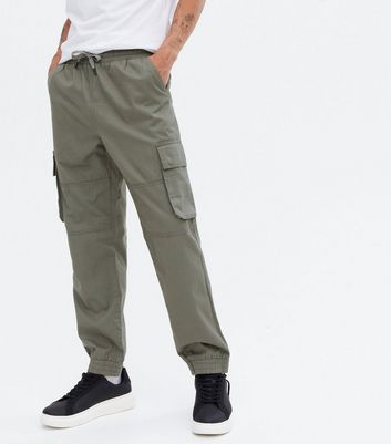 green cuffed cargo pants