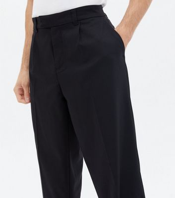 black relaxed trousers