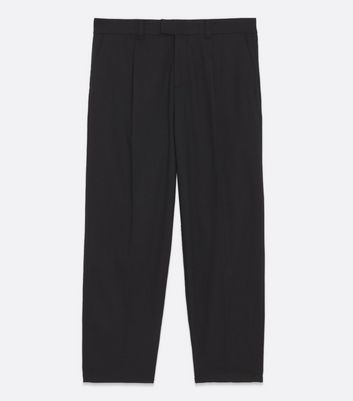 black relaxed trousers