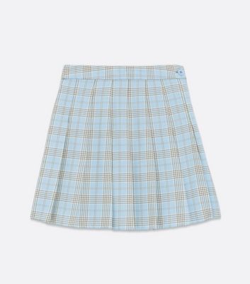 Light blue check skirt best sale