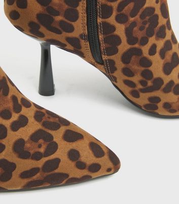 Animal print store boots new look