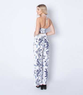 21st Mill Blue Paisley Tie Wide Leg 