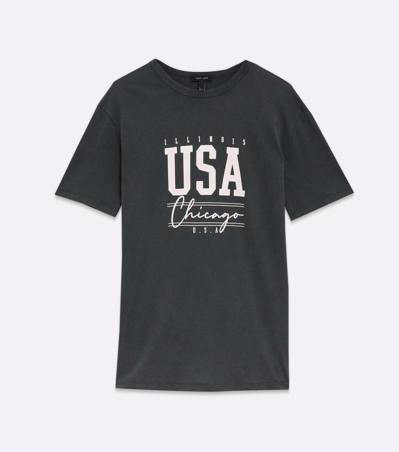 Tall Grey USA Logo T-Shirt Image 5