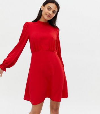 Frill high neck dress hotsell