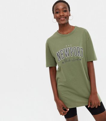 Tall Olive Newport Logo Oversized T 
