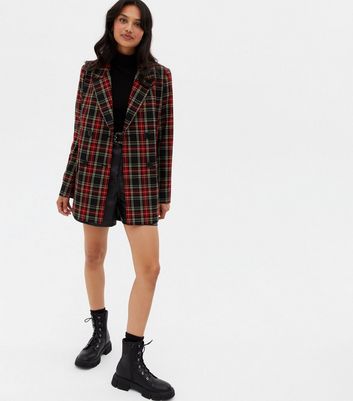 New look hotsell tartan blazer