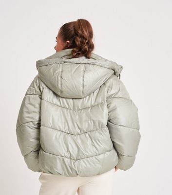 puffer jacket light green