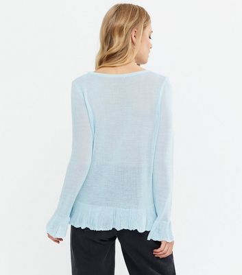 Click to view product details and reviews for Sunshine Soul Pale Blue Fine Knit Frill Jumper New Look. Click to view product details and reviews for Sunshine Soul Pale Blue Fine Knit Frill Jumper New Look.