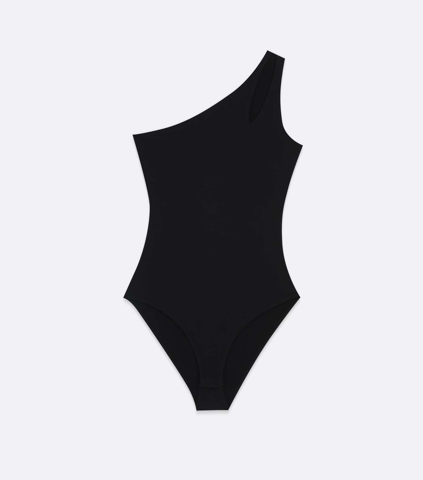 Black Cut Out One Shoulder Bodysuit Image 5