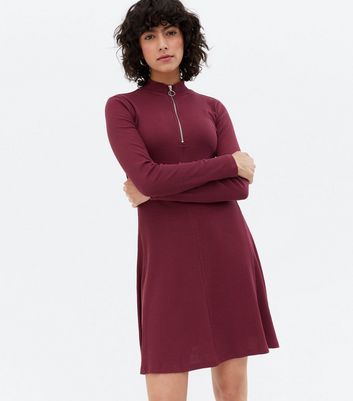 New look hot sale maroon dress