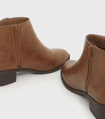 new look ladies tan ankle boots