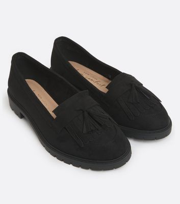 new look wide fit loafers