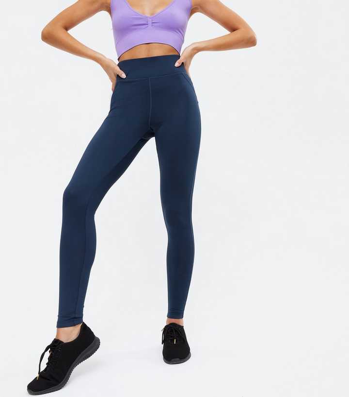High Waist, Stretchy and Recovery Sports Leggings Navy Blue Shop Now