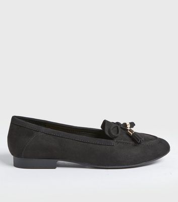 Girls store suede loafers