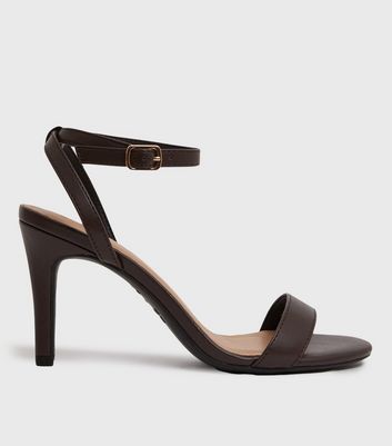 Dark brown heeled outlet sandals