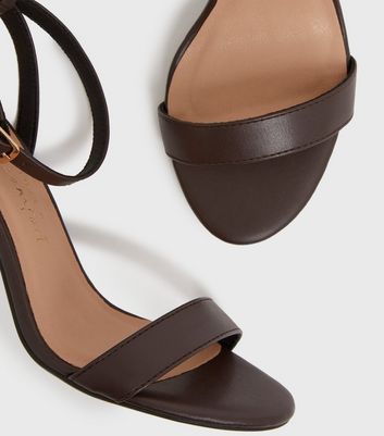 Brown shop stiletto sandals