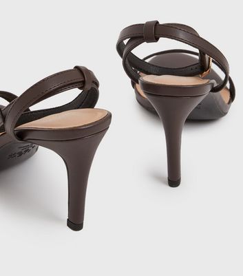 Chocolate brown sandals clearance heels