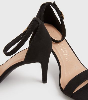 black stiletto heels wide fit