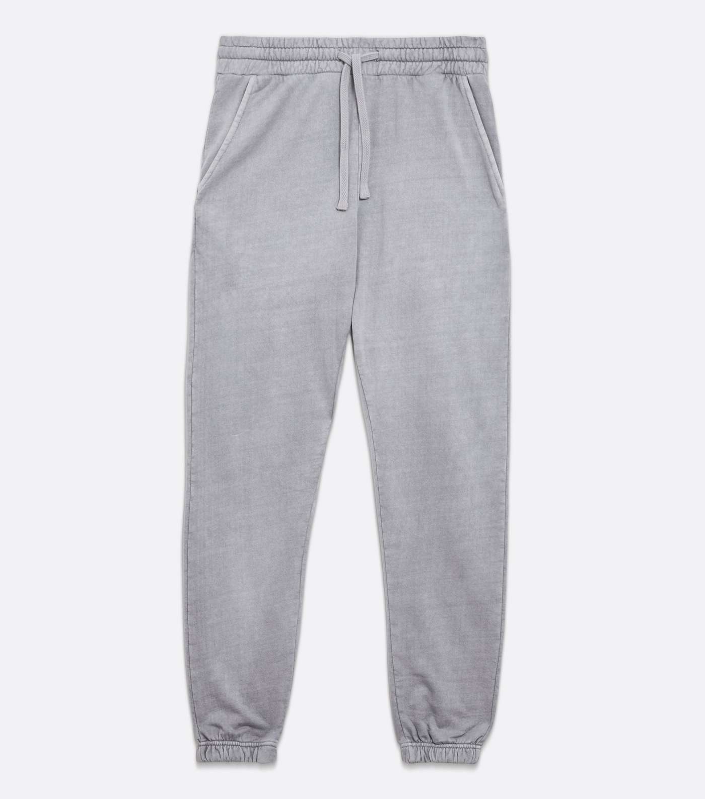 Pale Grey Washed Relaxed Fit Joggers Image 5