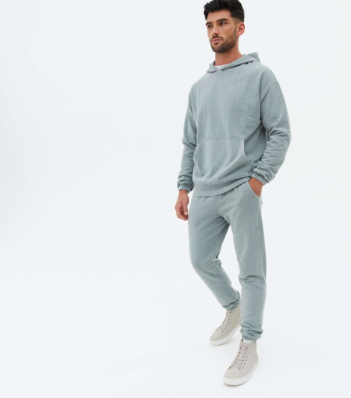 Blue Washed Relaxed Fit Joggers