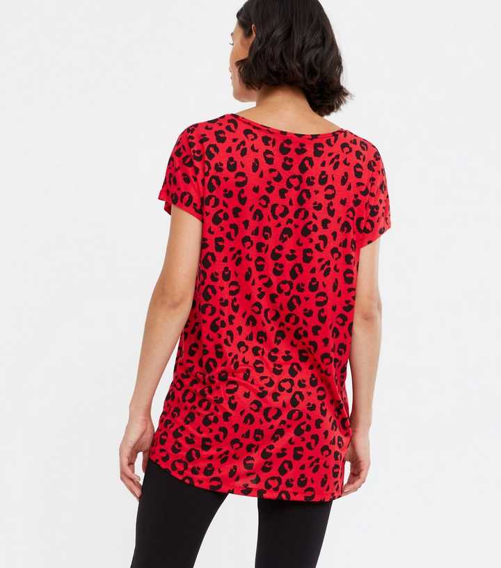 red leopard t shirt