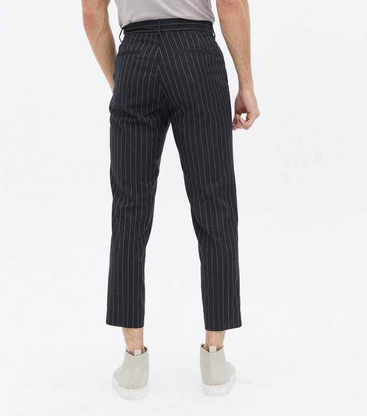 Navy Pinstripe Woven Elasticated Waist Pants