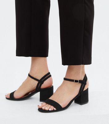 New Look Multi Strap Western Buckle Block Heel Sandal - Black | ModeSens