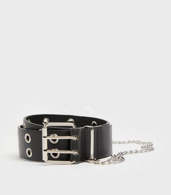 Eyelet belt hot sale with chain