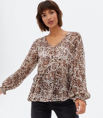 New look leopard outlet print blouse