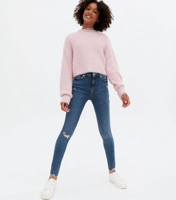 Girls Indigo Ripped Jenna Skinny Jeans 