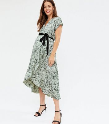 lime green animal print dress