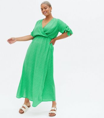 New look best sale green spot dress