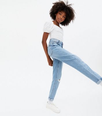 new look blue mom jeans