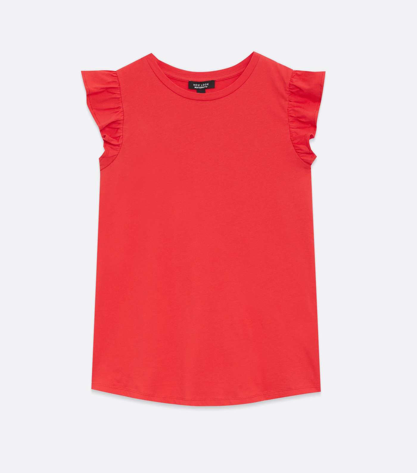 Maternity Red Frill Sleeve T-Shirt Image 5