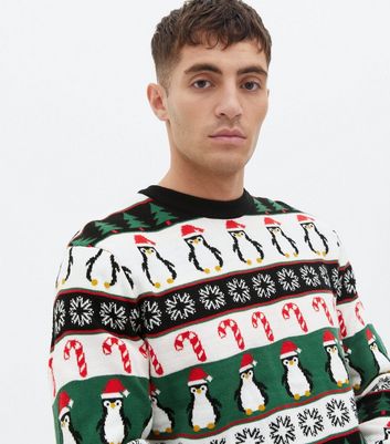 Striped shop christmas jumper