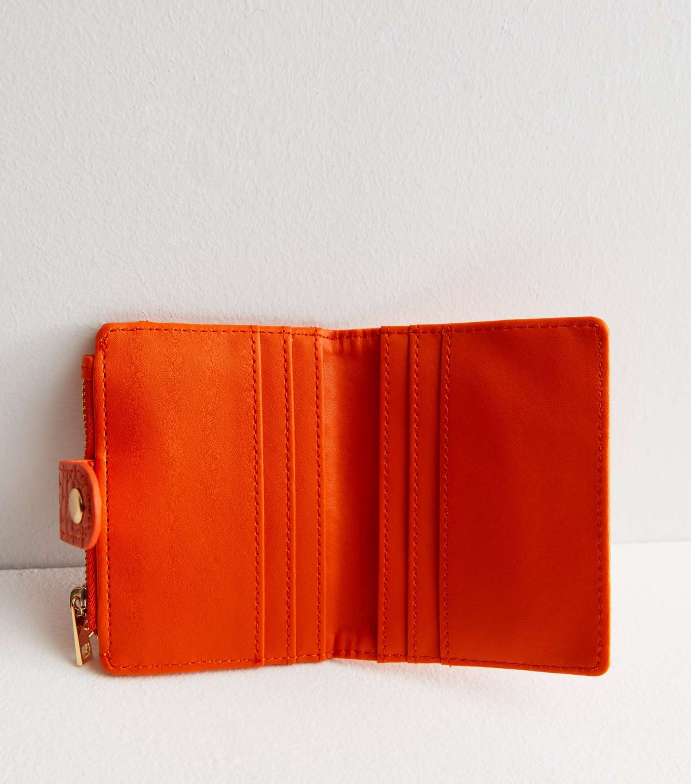 Orange Faux Croc Card Holder Image 2
