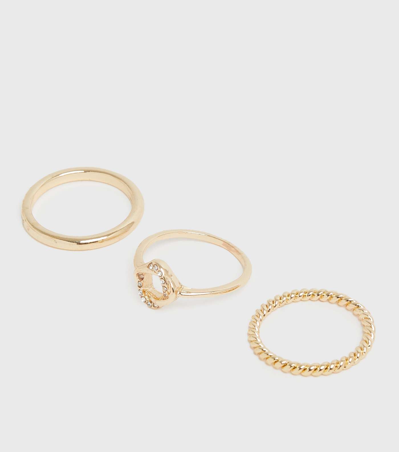 3 Pack Gold Mixed Stacking Rings Image 2