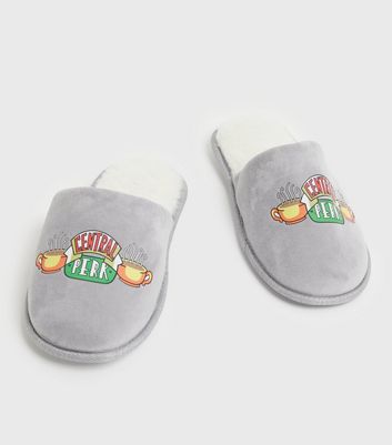 shop for Grey Friends Central Perk Logo Mule Slippers New Look Vegan at Shopo