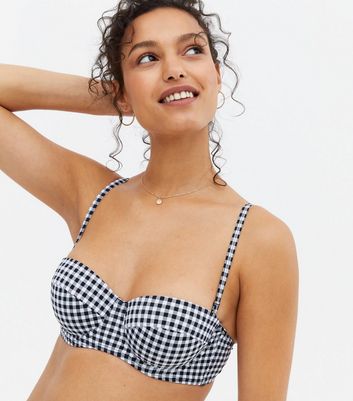 Black gingham bathing suit online