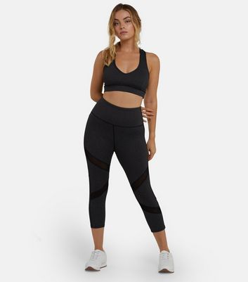 mesh panel sports leggings