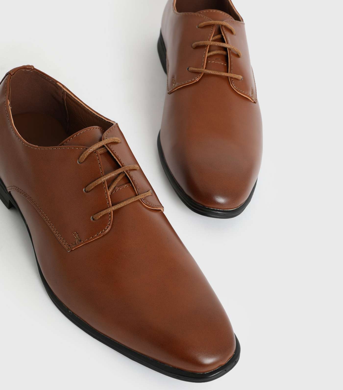 Rust Round Toe Lace Up Brogues Image 4
