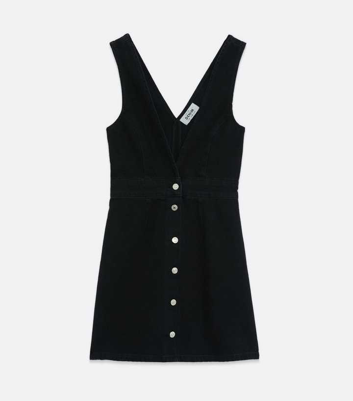 new look denim pinafore dress Blue Denim Dungaree Pinafore Dress